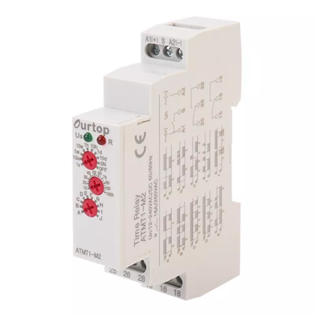 Easy to Install Guide Rail Multifunctional Timing Relay with LED Indicator