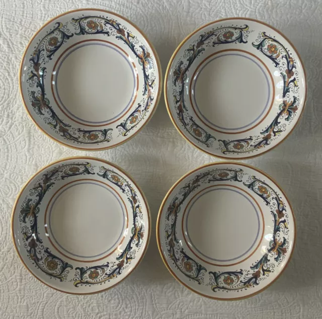 Set Of 4 Deruta Nova Sur la Table Pasta Bowl Italy 8 Inches