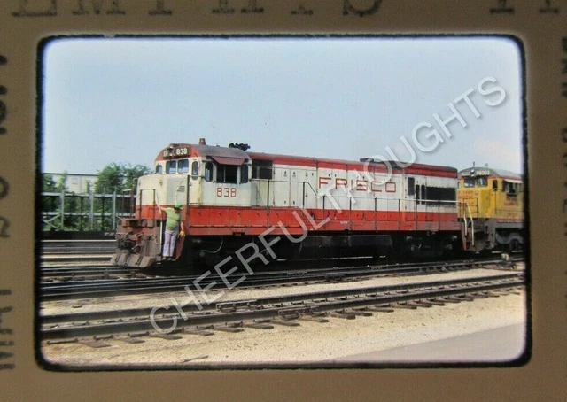 Original '77 Kodachrome Side SLSF Frisco 838 U30B Memphis, TN      32P42