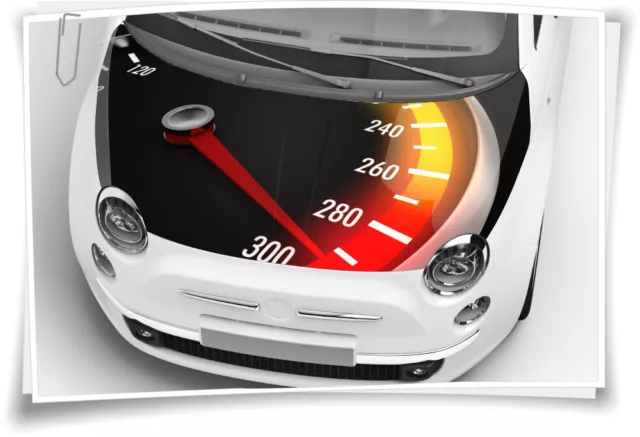 Speed Tacho Feuer Sport Motorhaube Auto-Aufkleber Schutz-Folie Airbrush  Tuning