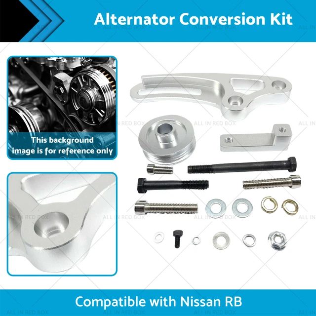 ALTERNATOR BRACKET CONVERSION Kit Suitable for Nissan LS1 GM RB RB20