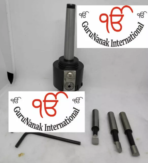 Boring Head 1-1/2" With MT 1 Shank 1/4" Drawbar With 3 Boring & L keys..