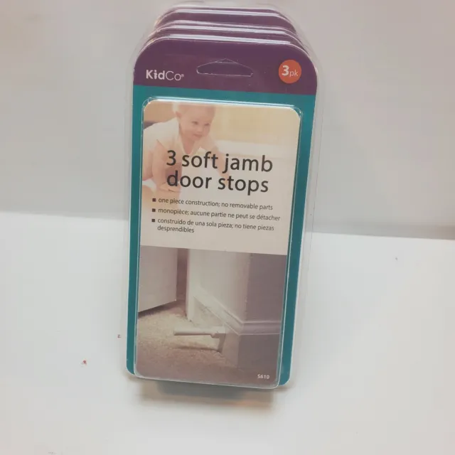 KidCo Soft Jamb Door Stop, White Pkg of 3