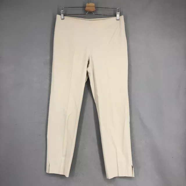 Brunello Cucinelli Womens Made In Italy Ivory White Cotton Blend Luxury Pants 8