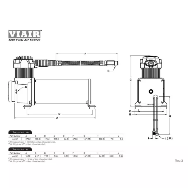Viair 44432 Dual Air Suspension Compressor Kit, 444C, Chrome 2