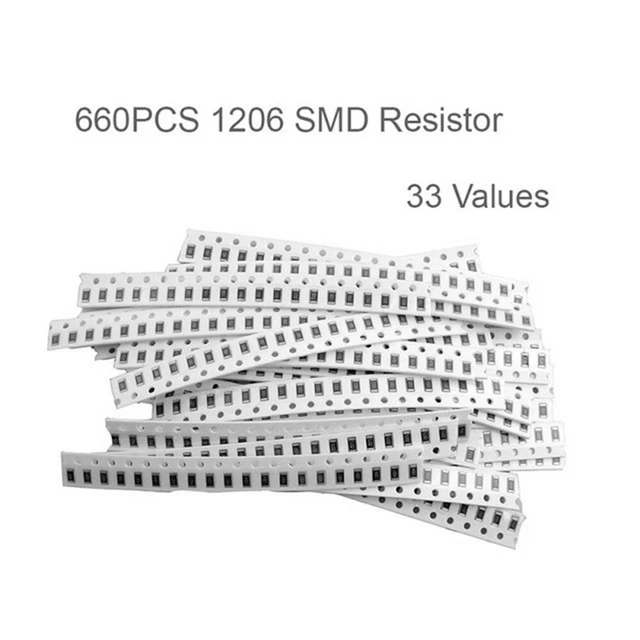 Kit de résistance 1206 SMD facile à utiliser ensemble de combinaisons assortie