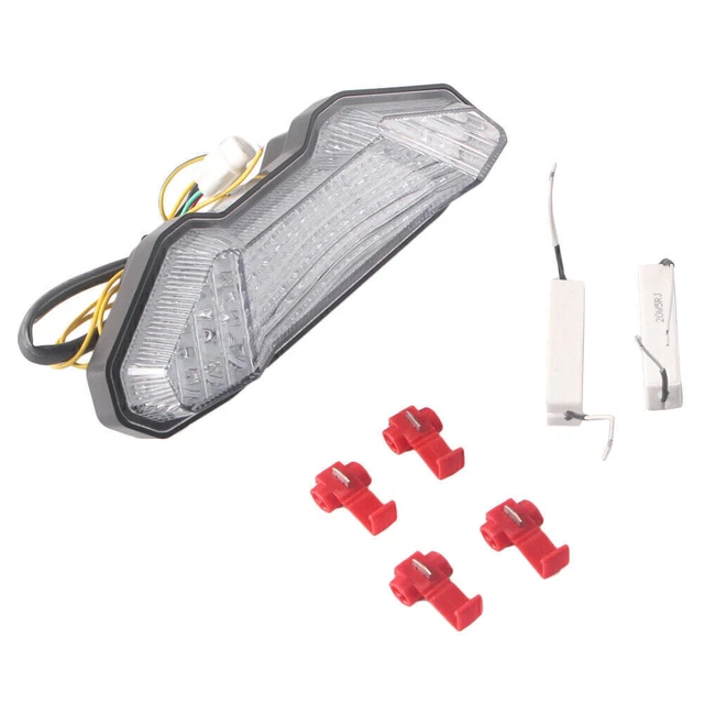 Universale LED Fanale Posteriore Old School 2 Nero Retro Bobber Luce Di