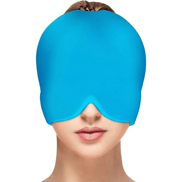 Summers Cooling And Analgesia Cold Hot Compress Ice Head Cover, Blau C1K8