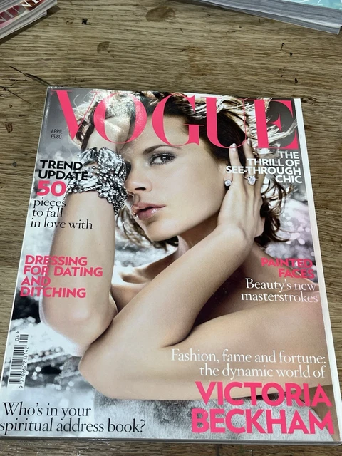 Magazine 2008 BRITISH VOGUE MAGAZINE April 2008 Issue Victoria Beckham £10.99 ...