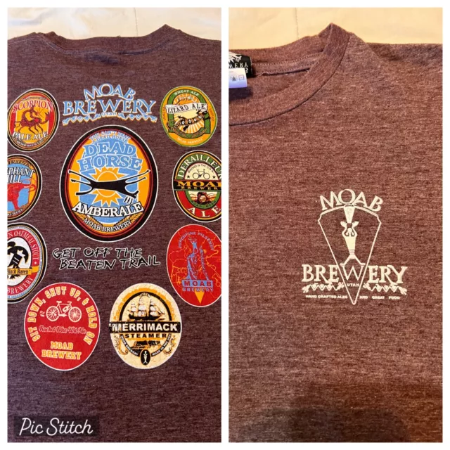 Moab Brewery T Shirt size Medium Moab Utah Beer Dead horse Ale