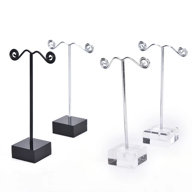 New Acrylic Metal Tree Earring Necklace Jewelry Display Stand Rack Holder-xz