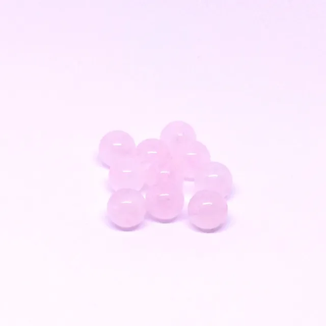 Lot de 10 perles rondes - Quartz rose ø8mm - Naturelles - Livraison gratuite