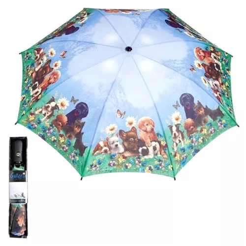 New Galleria Dog Puppy Print Womens Lady Sun Parasol Rain Umbrella 2