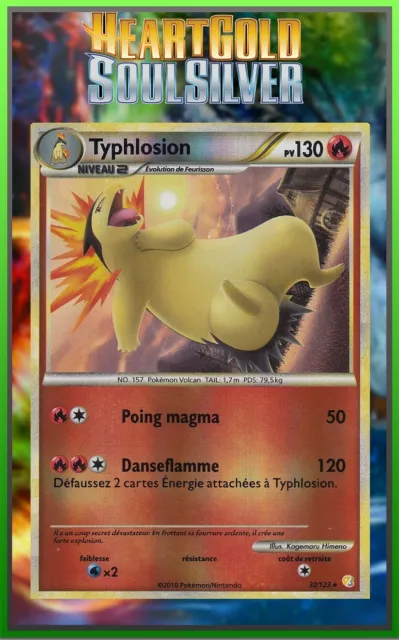 Typhlosion Reverse - HeartGold and SoulSilver - 32/123 - Carte Pokémon Française