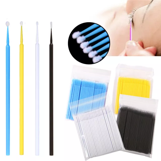 100 Pcs Dental Disposable Material Micro Brush Tooth Applicator Cylinder/Fine su