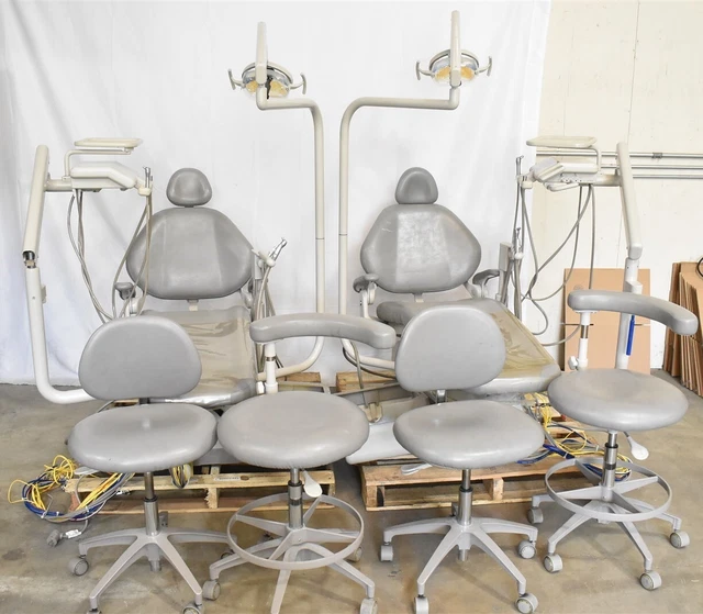 Lot of 2 Adec 1021 Dental Ergonomic Exam Chair Operatory Set-Up Packages