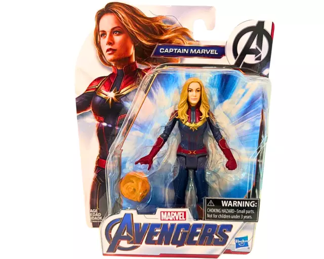 Marvel Avengers: Endgame Captain Marvel 6-Inch Figure Hasbro. New