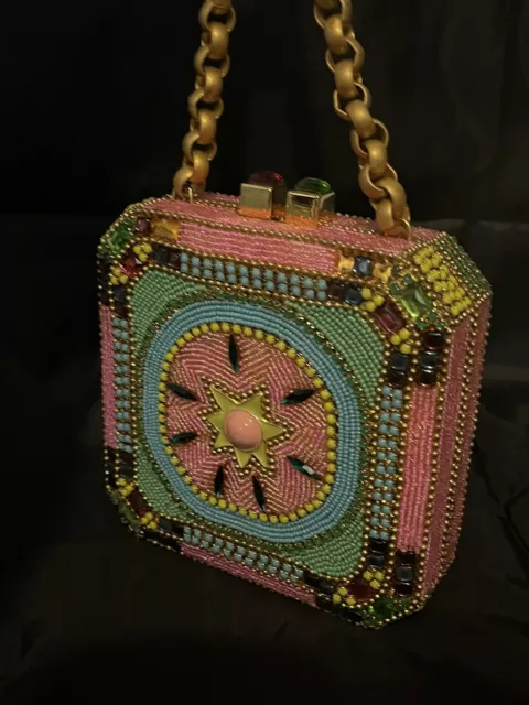 Elegant Vintage Purse Covered In Beautiful Gems .New