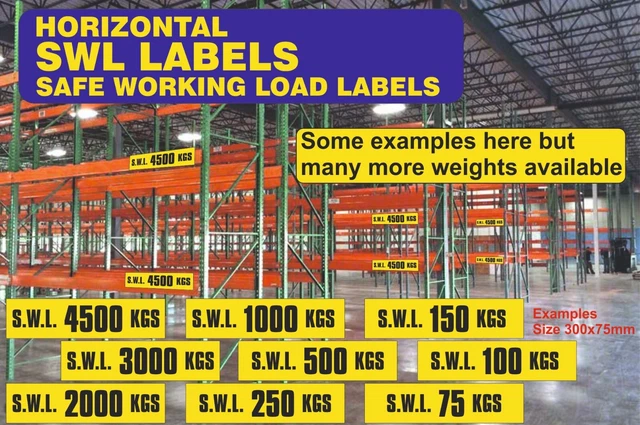 HORIZONTAL SAFE WORKING Load. Warehouse Racking Shelving Industrial Swl ...
