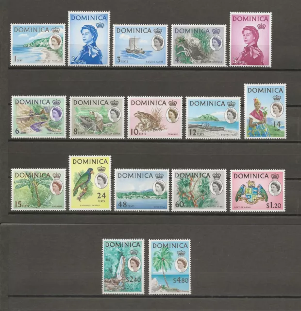 DOMINICA 1963/65 SG 162/78 MNH Cat £55