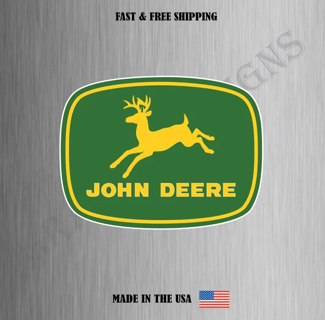 JOHN DEERE LOGO Vinyl Sticker Decal Window Wall Car Truck Bumper Water