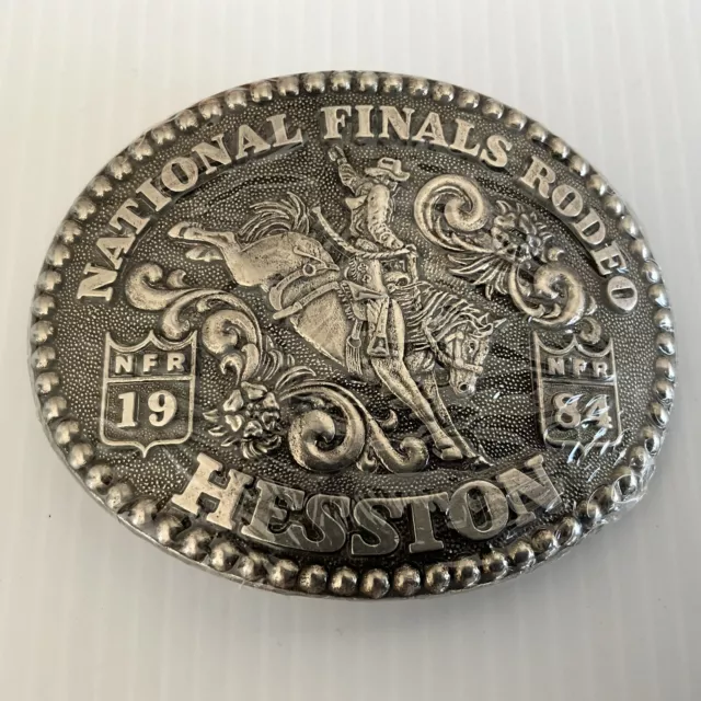 Vintage 1984 Hesston NFR Belt Buckle Limited Collectors Item New Never Opened