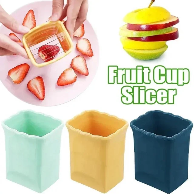 CUP SLICER FRUIT Slicer Egg Slicer Stainless Steel Strawberry Slicer Ha