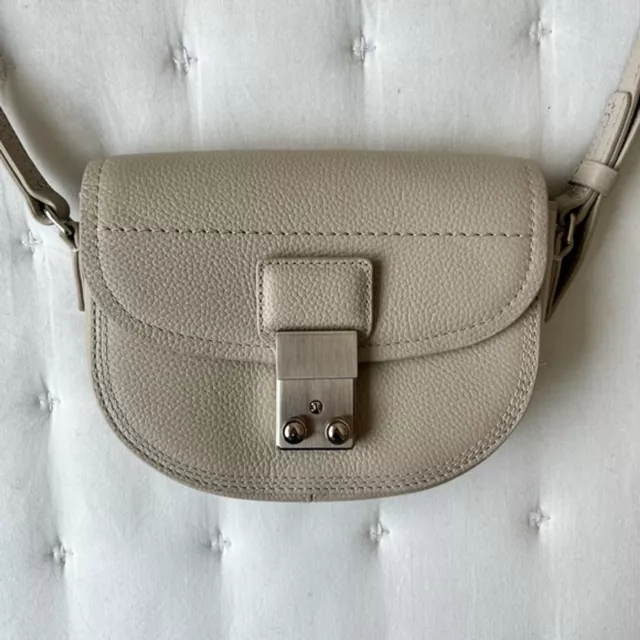 3.1 Phillip Lim Leather Pashli Mini Saddle Crossbody Bag Purse Feather 2