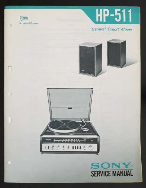 Original SONY HP-511+SS-510 Service-Manual/Diagram/Parts + Extra Schematic o130