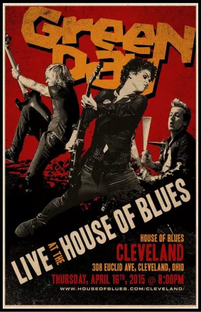 Green Day House of Blue (11"x17") Glossy Band Concert Poster