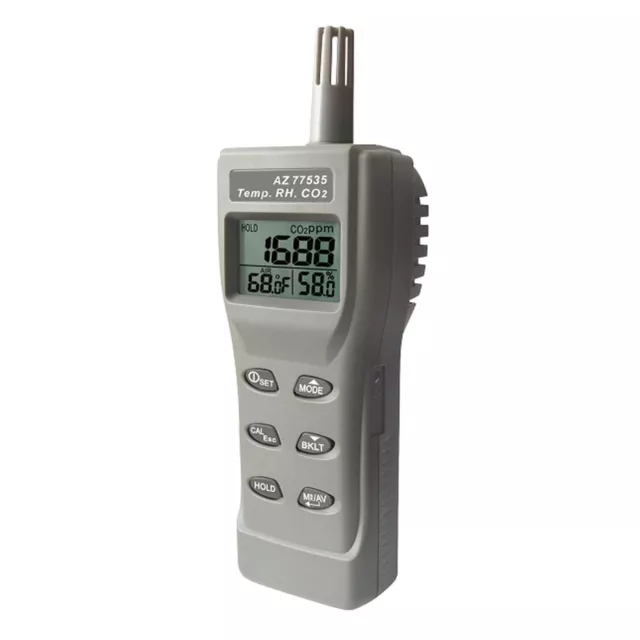 AZ77535 Portable CO2 Analyzer Temperature & Humidity Meter Digital Carbon Dioxid 2