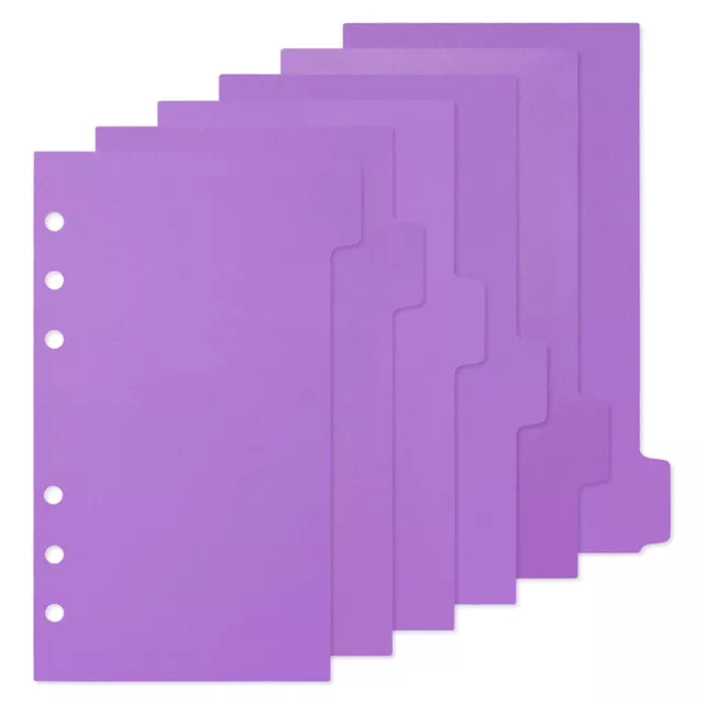 6 Ring Binder Dividers Plastic Insertable Index Tabs for Planner