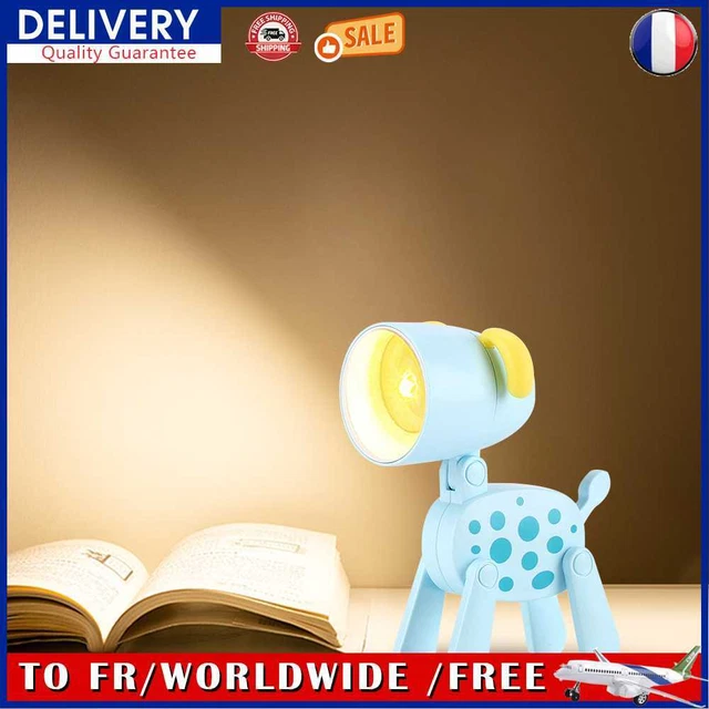 Animal Bedroom Lamp Adjustable Lamp for Room Decoration (Spotted Dog Blue)