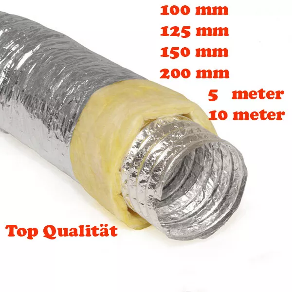 TUYAU EN ALUMINIUM tuyau d'air 100 mm/10 m tuyau de ventilation isolé  ALITSONO 100/10 EUR 35,05 - PicClick FR