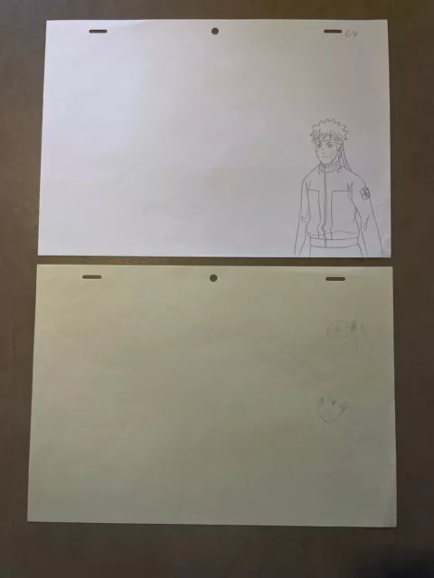 Anime manga CEL genga video original art drawing naruto 2x shippudine kishimoto