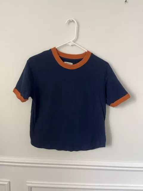 Madewell Ringer Tee Crop Women Size Small