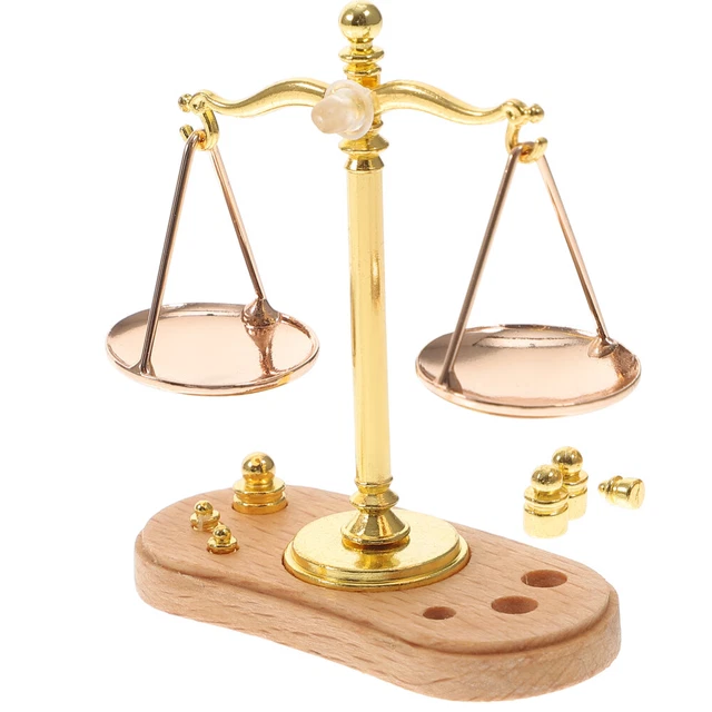 Mini Bilancia Mini-Bilancia Modello Miniatura-Vintage-Bilancia Padella Bambino Studente