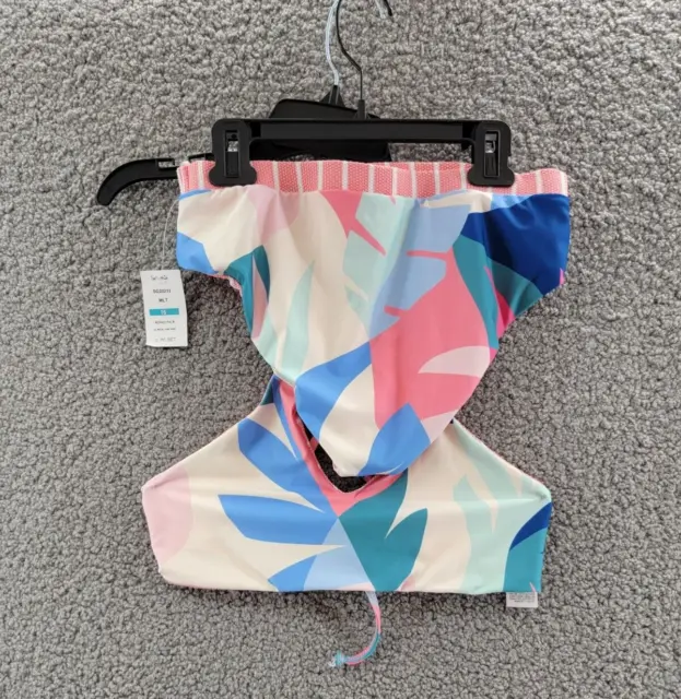 Splendid Mosaic Palm Reversible Two Piece Swimsuit Girls 16 Multi Strap Closure