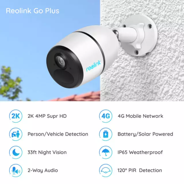 Reolink Solar Powered Battery Security Camera 4G LTE 4MP CCTV Outdoor PIR Motion 2