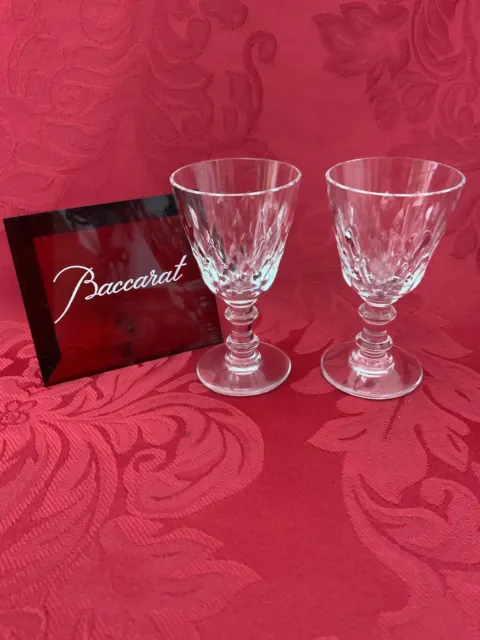 FLAWLESS Exceptional BACCARAT Crystal ARMAGNAC Pair CORDIAL SHOT LIQUEUR GLASSES