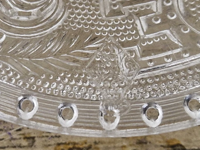 Small 5" Antique 1869 GLADSTONE for the Million Clear Pressed Glass Dish 2