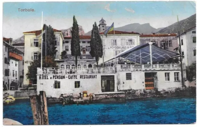 CARTOLINA LAGO DI GARDA ,TORBOLE - HOTEL PENSION non viaggiata