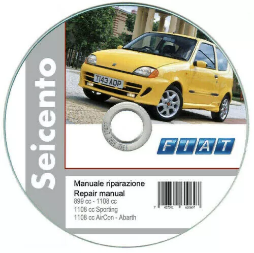 Fiat Seicento (1998-2010)  manuale officina  (in ITALIANO)