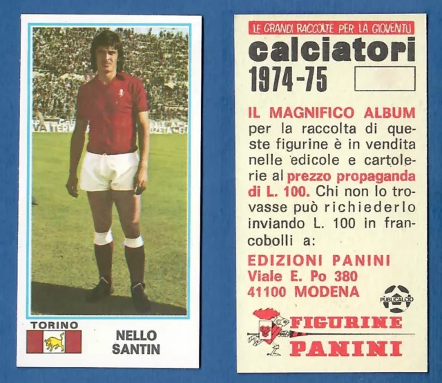 1974/75 Panini Footballer Figure - New/New - 483 Santin - Torino