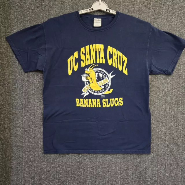 UC Santa Cruz Banana Slugs T Shirt Adult Large Blue Made In USA Comfort Wash VTG