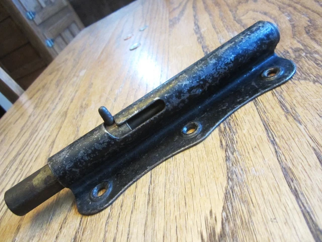 HUGE! Cast Iron Industrial Commercial Door Latch Large Barn Spring Loaded Lock 2