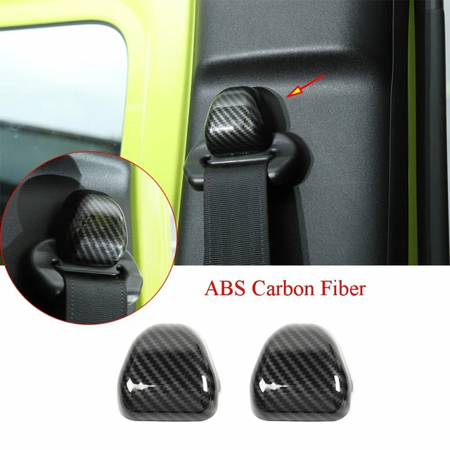 2*Carbon Fiber ABS Seat Safety Belt Buckle Cover Fit For Suzuki Jimny 2019-2020