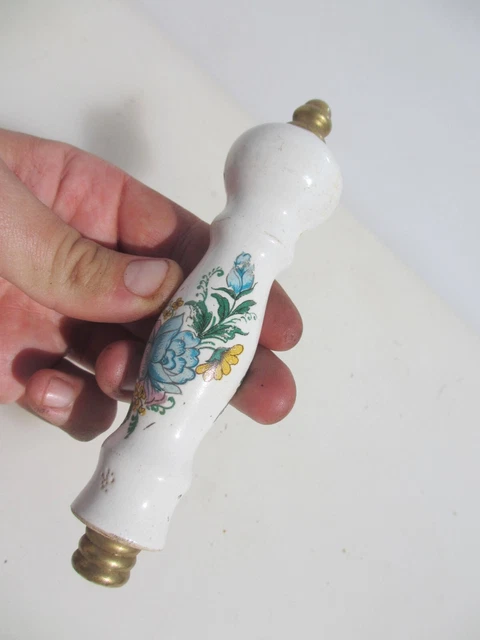 Vintage Ceramic Cistern Handle Pull Light Switch Bathroom Retro Floral Nouveau