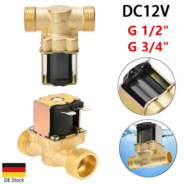 Baomain Magnetventil Aus Messing 1-1/2 Zoll – DC 12V, Normal Geschlossen, Für Wasser & Luft