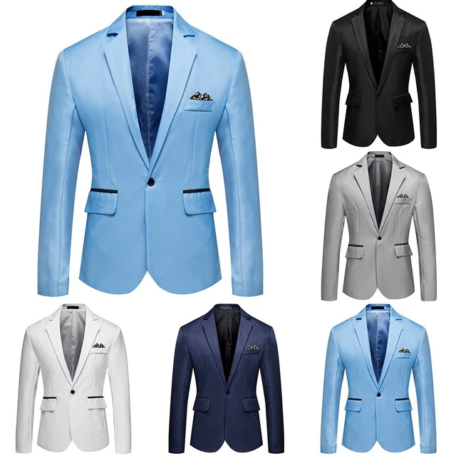 Costume d'affaires formel pour hommes avant mode blazer coupe mince veste de bur